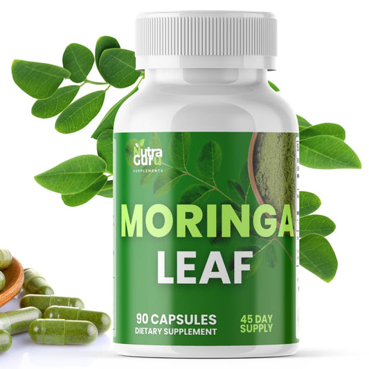 Moringa Capsules – 90 Pure Moringa Powder Capsules Packed with Nutrients for Immune Support, and Daily Health